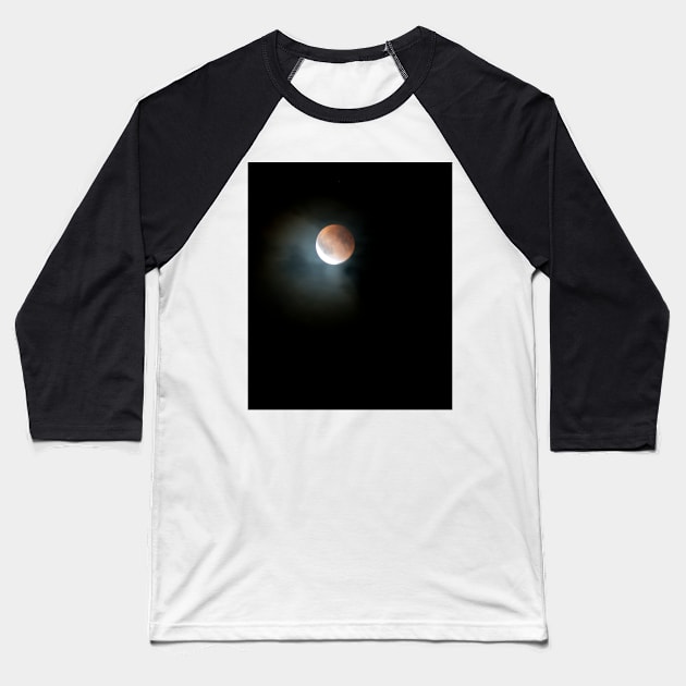 Super Moon Eclipse Baseball T-Shirt by wolftinz